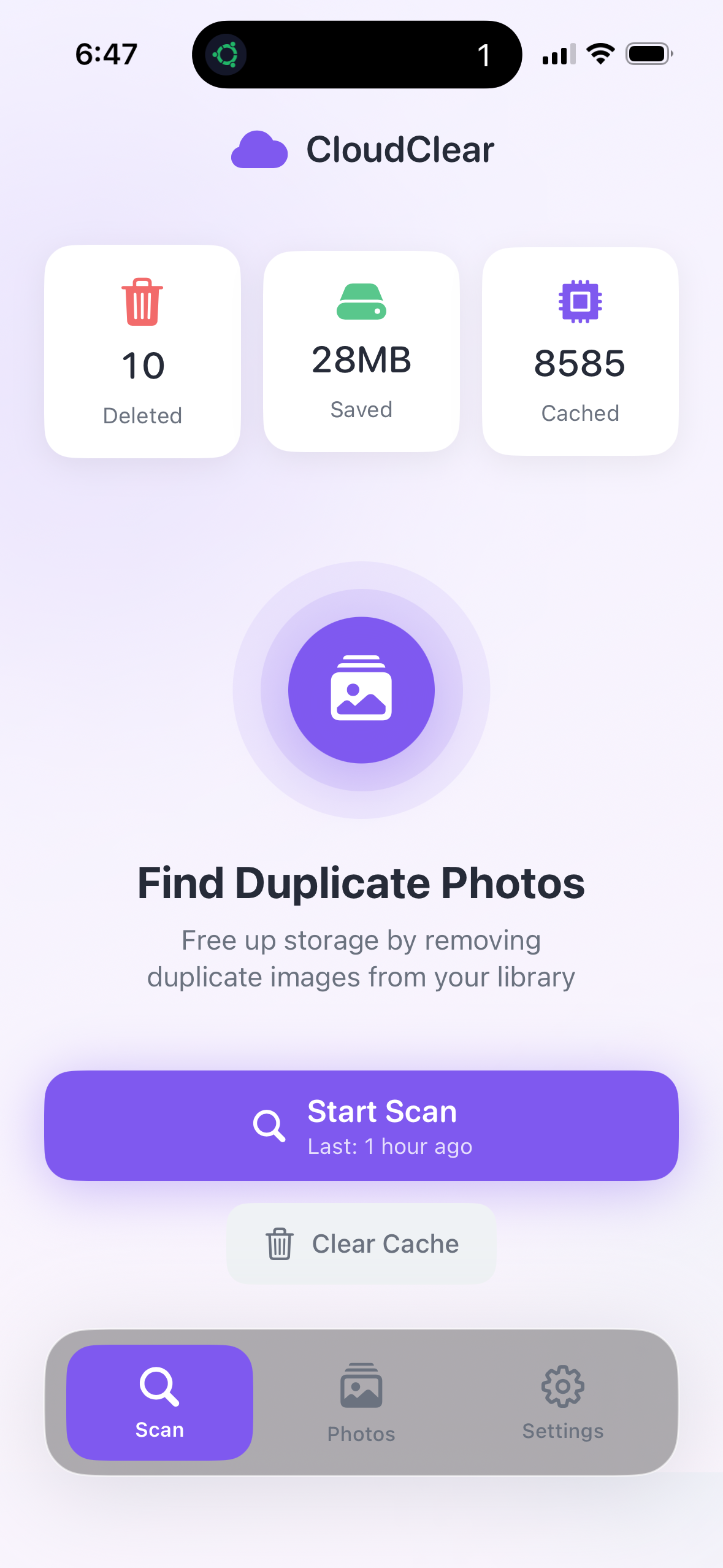 CloudClear App - Find Duplicate Photos